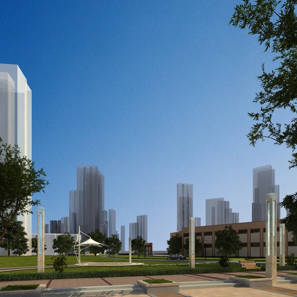 modern apartment building 3d max - 3D Building 037... by sundynasty